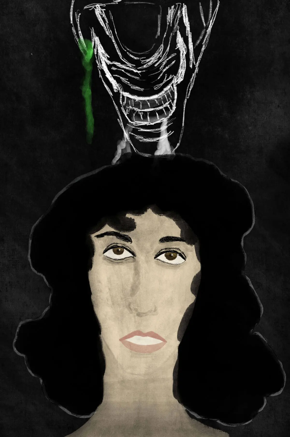 alien and ripley illustration