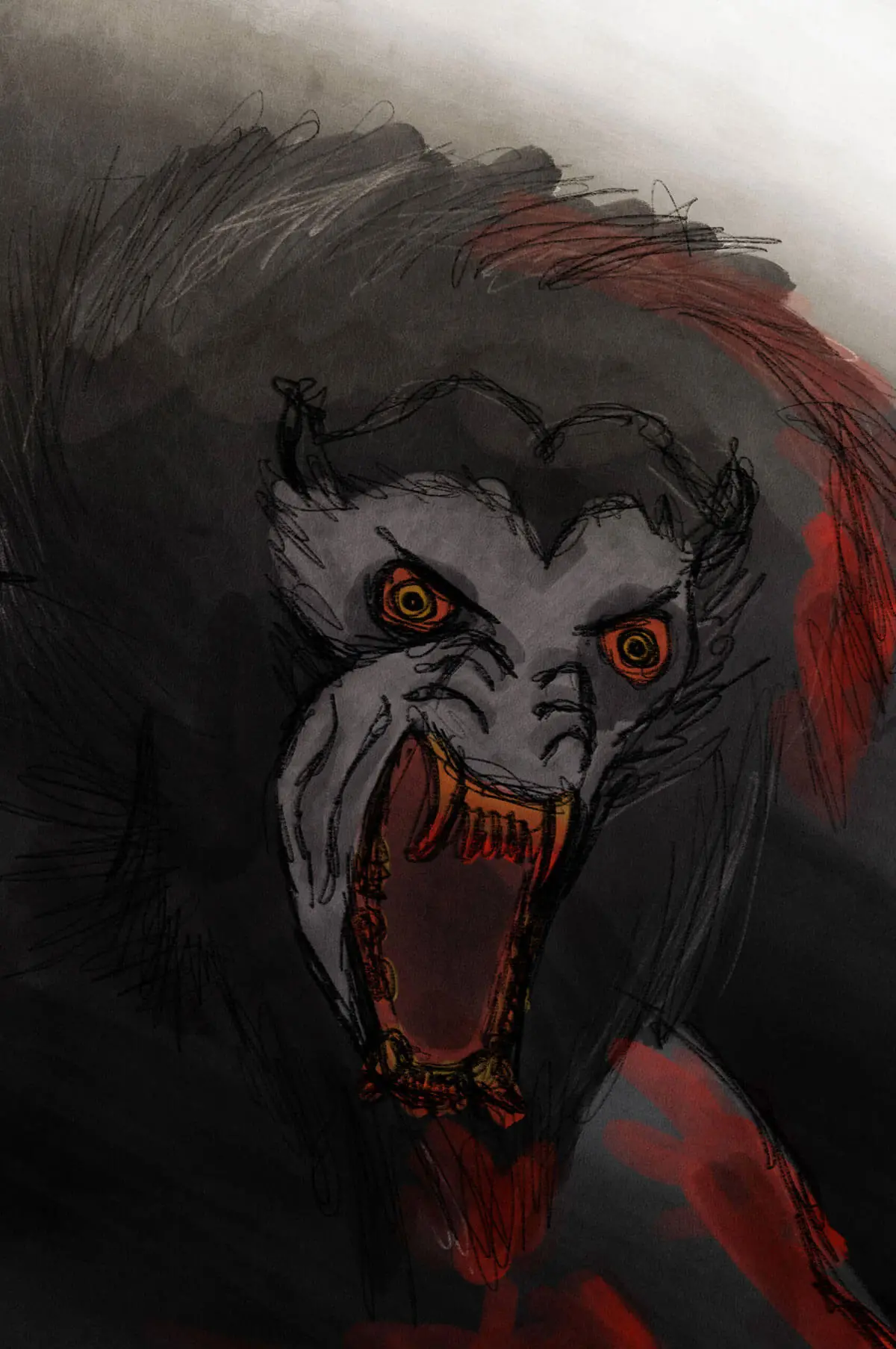 american werewolf illustration