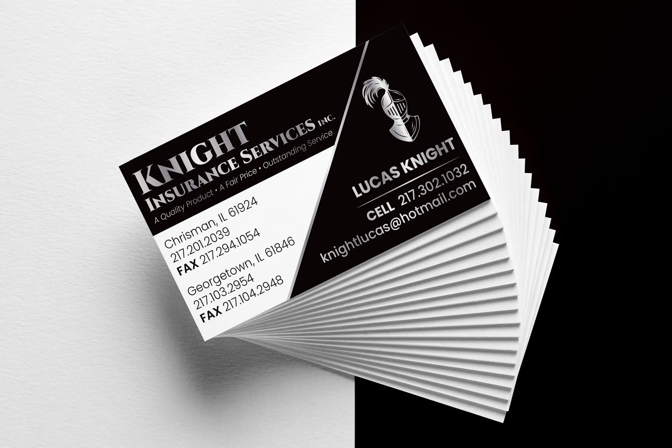 knight insurance services inc business card
