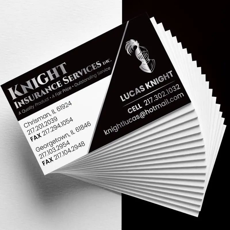 knight insurance business cards