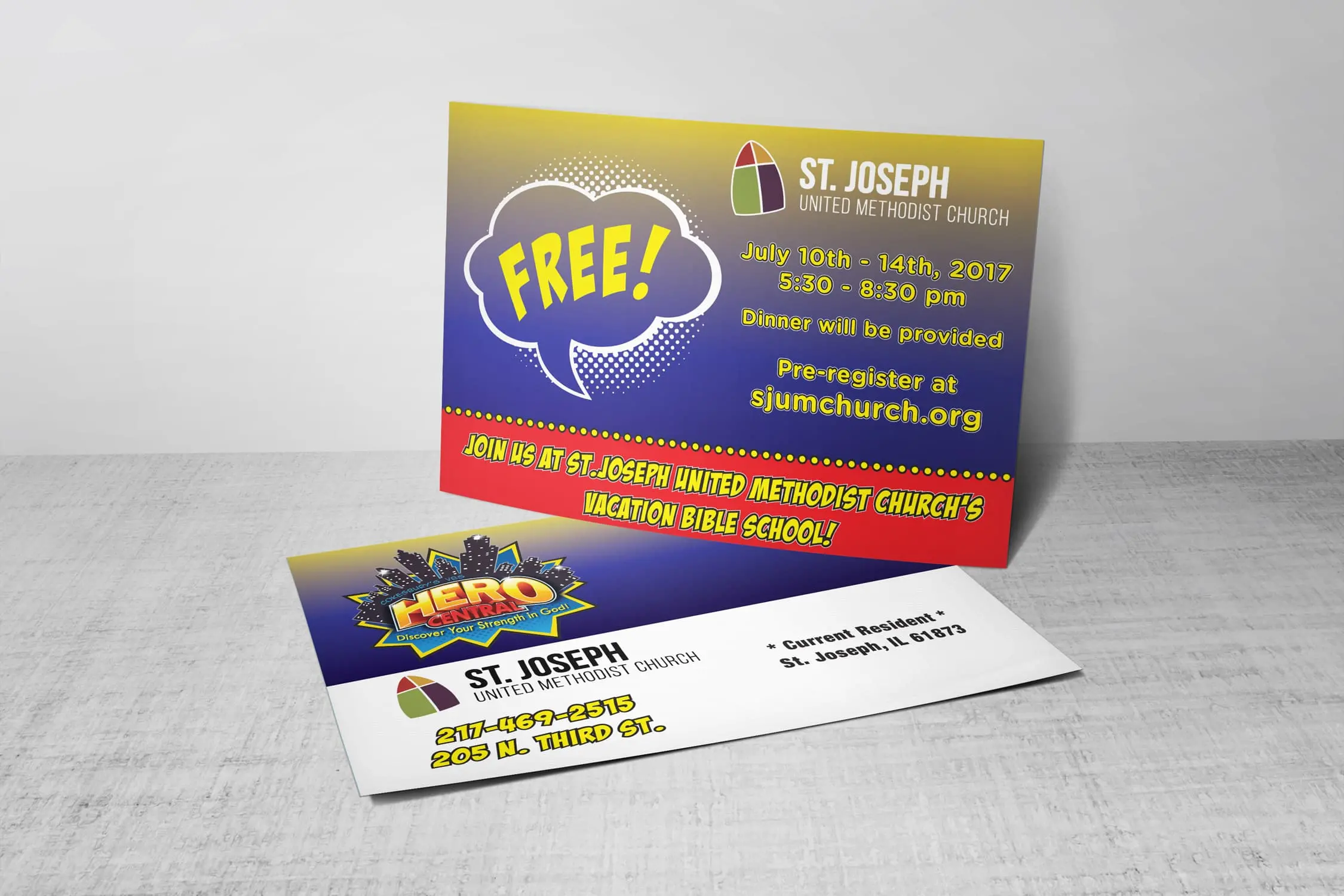 st. joseph untied methodist church vacation bible school 2017 postcards